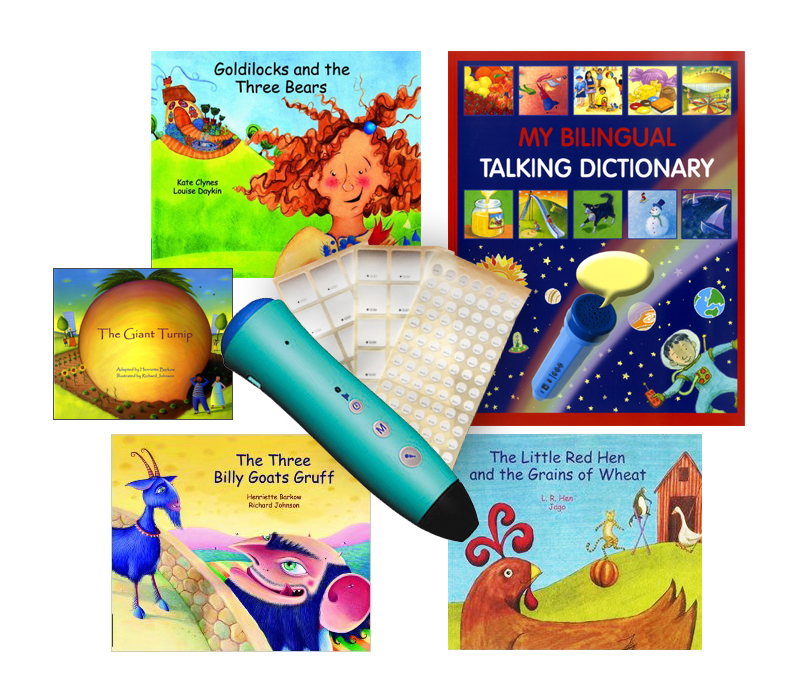 PENpal Audio Voice Recorder Pen Bilingual Childrens Books and Labels