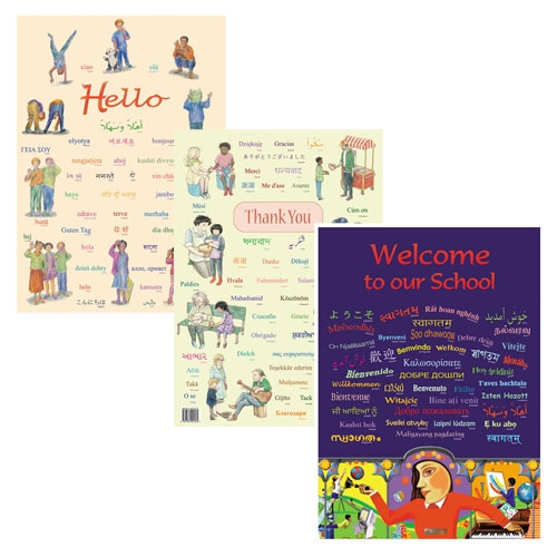 "Hello" "Welcome" and "Thank You" posters in many languages